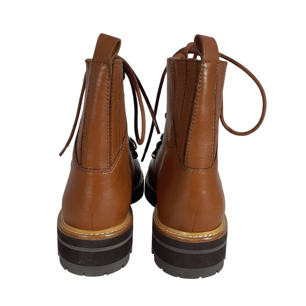 Marc Fisher Ltd Shearling Brown Izzie Lace Up Boots Size 9 m - Picture 4 of 5